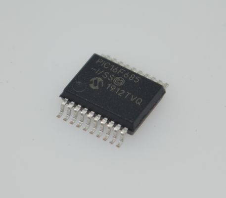 PIC16F685-I/SS 8-bitowy MCU Flash 20MHz Prędkość 3,5KB Pamięć 256B EEPROM 12x10-bit ADC 25 I/O Pins szeroki zakres 2,0-5,5V Przemysłowy -40°C do +85°C Pakiet SSOP-20 do sterowania wbudowanego