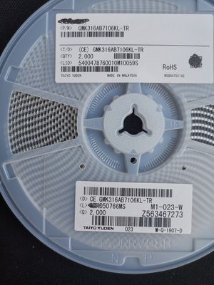GMK316AB7106KL-TR 10μF 16V MLCC X5R 1206 ±10% Tol Low ESR -55°C do +85°C AEC-Q200
