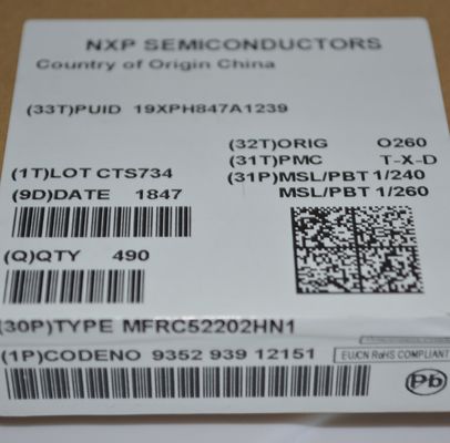 MFRC52202HN1 13,56 MHz układ scalony czytnika RFID/NFC z obsługą ISO 14443A/MIFARE, interfejsy SPI/I2C/UART, zasięg 10 cm, tryb niskiego poboru mocy, funkcja antykolizyjna i kompaktowa obudowa HVQFN32 do bezpiecznych systemów kontroli dostępu