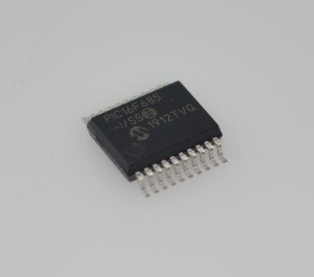 PIC16F685-I/SS 8-bitowy MCU Flash 20MHz Prędkość 3,5KB Pamięć 256B EEPROM 12x10-bit ADC 25 I/O Pins szeroki zakres 2,0-5,5V Przemysłowy -40°C do +85°C Pakiet SSOP-20 do sterowania wbudowanego