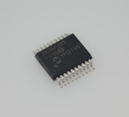 PIC16F685-I/SS 8-bitowy MCU Flash 20MHz Prędkość 3,5KB Pamięć 256B EEPROM 12x10-bit ADC 25 I/O Pins szeroki zakres 2,0-5,5V Przemysłowy -40°C do +85°C Pakiet SSOP-20 do sterowania wbudowanego