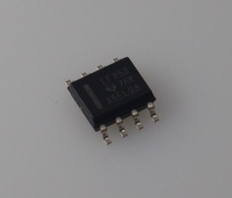 LF353DR Dual JFET Op-Amp 4MHz Przepustowość niska hałas Wysoka impedancja wejścia Szeroki zakres zasilania (± 18V) Niska moc Szybka prędkość przesuwania TO-99 / pakiet DIP - Idealny do obwodów audio i precyzyjnych