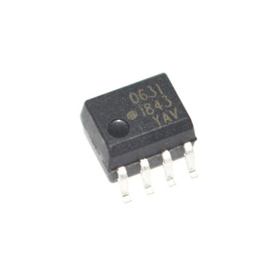 Ultra-kompaktowy HCPL-0631-500E Wysoki CMR 3,5 kV/μs 10 kV/μs Izolacja 1mA Niski prąd Wysoka temperatura 110°C 5 kV Izolacja Wysoka prędkość 1MBd Szeroki Vcc 2,7-5,5V Pakiet SOIC-8