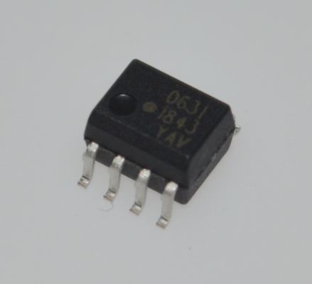 Ultra-kompaktowy HCPL-0631-500E Wysoki CMR 3,5 kV/μs 10 kV/μs Izolacja 1mA Niski prąd Wysoka temperatura 110°C 5 kV Izolacja Wysoka prędkość 1MBd Szeroki Vcc 2,7-5,5V Pakiet SOIC-8