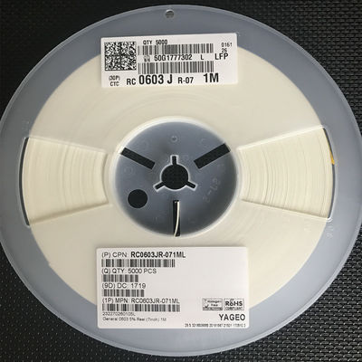 RC0603JR-071ML 1mΩ 5% 0603 Shunt Resistor 0.1W Power 75V Rated High Current Capability Stable Thick Film Tape and Reel Packing RoHS Compliant Cost-Effective Solution