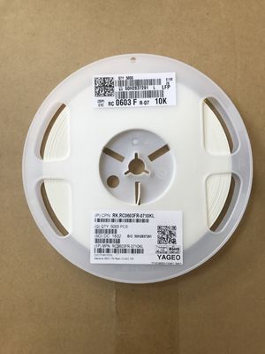 RC0603FR-0710KL 10kΩ Rezystor precyzyjny 0603, tolerancja 1%, ±100ppm/°C TCR, moc 1/10W, technologia cienkowarstwowa, bezhalogenowy, zgodny z RoHS, do obwodów pull-up i czujników
