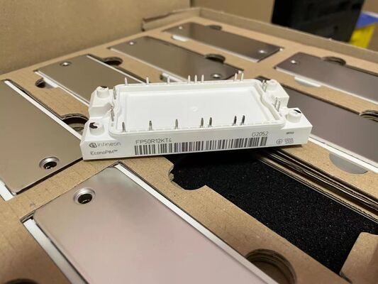 FP50R12KT4 1200V 50A PIM IGBT Moduł TRENCHSTOP™ IGBT4 Niskie straty przełączania Zintegrowany prostownik i hamulec Miedziana płyta bazowa NTC Wysoka częstotliwość przełączania do napędów silników i HVAC