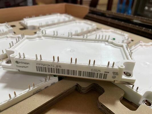 FP75R12KT4 B15 1200V 75A PIM IGBT Module TRENCHSTOP™ IGBT4 Niskie straty przełączania Zintegrowany prostownik i obwód hamulcowy Miedziana płyta bazowa NTC Wysoka częstotliwość przełączania Do napędów silnikowych