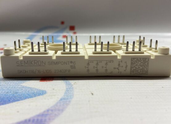 SKDH116/16-L105 1600V 116A Moduł IGBT 3-fazowy Most Boost Chopper Zintegrowany NTC Wysoki Prąd Prężny 950A SEMIPONT6 Pakiet Press-In Pin UL Certyfikowany dla UPS i napędów