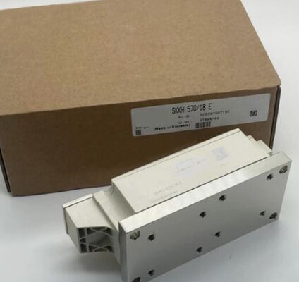 SKKH570/18E 1800V 570A Moduł tyrystorowo-diodowy Podwójny szeregowy z bramką wzmacniającą Niska VF 1.44V, 19kA udarowy Podstawa ceramiczna AlN Styki dociskowe Certyfikat UL do łagodnych rozruszników