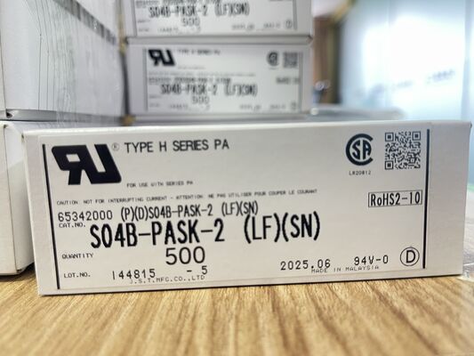 S04B-PASK-2 4-Pin 2,0 mm Pitch Top-Entry Header Friction Lock UL94V-0 Nylon 3A 250V -25°C do +85°C THT Mount JST PA Series dla urządzeń
