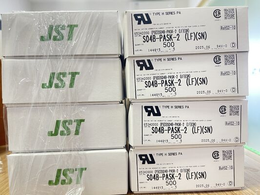 S04B-PASK-2 4-Pin 2,0 mm Pitch Top-Entry Header Friction Lock UL94V-0 Nylon 3A 250V -25°C do +85°C THT Mount JST PA Series dla urządzeń