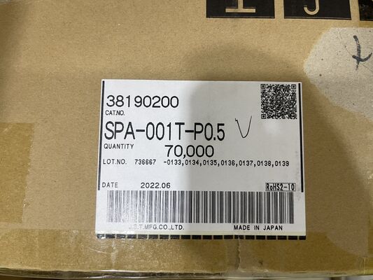 SPA-001T-P0.5 Kompaktowy, łatwy w zaciśnięciu, bezpieczny zatrzask o wysokiej przewodności, odporny na wibracje, 26-22 AWG, idealny do wnętrz LED i samochodowych