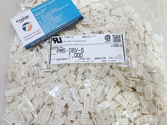 Obudowa złącza PMS-08V-S 8-pin z bezpiecznym zatrzaskiem blokującym, rastr 2,0 mm, nylon UL94 V-0 o napięciu znamionowym 100 V, niezawodne utrzymanie styku, idealne do okablowania kompaktowych urządzeń